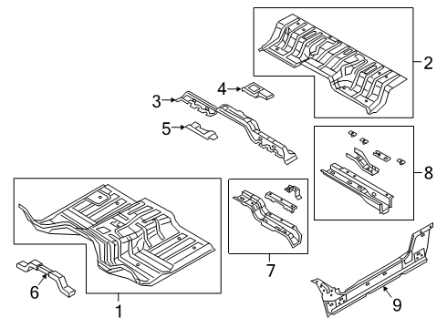 2022 Ram 3500 Floor Bracket-Floor Pan Diagram for 68142525AB