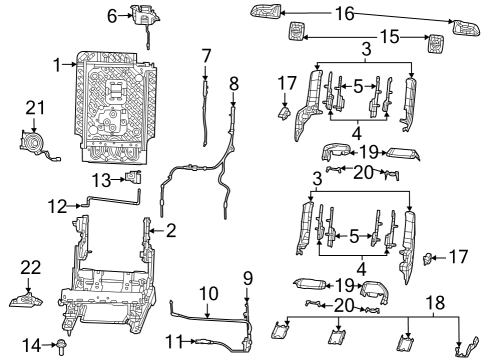Heated Seats ELEMENT-HEATED SEAT Diagram for 68346540AB