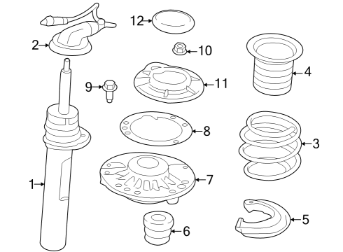 2022 Mini Cooper Struts & Components - Front Hex Bolt With Washer Diagram for 31306869931