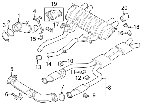Exhaust Components TAILPIPE TIP, CHROME Diagram for 18308096125