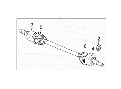 2010 Chevrolet Equinox Axle & Differential - Rear Axle Assembly Diagram for 25829163