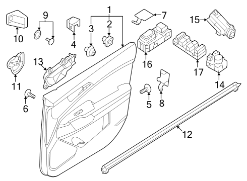 Mirrors FASTENER-DR TRIM Diagram for 82315N9010