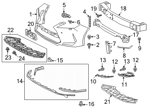 2002 BMW 325Ci Front Bumper Extension Sub-Assembly Diagram for 521020E020