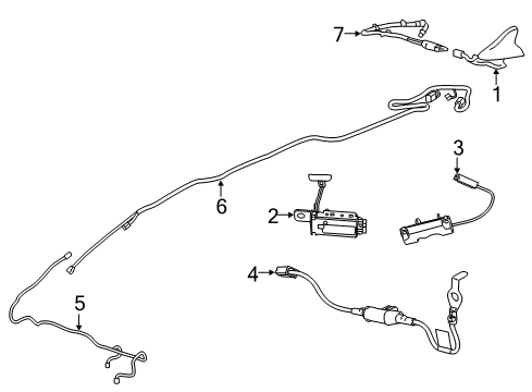 2017 Chevrolet SS Antenna & Radio Coil Diagram for 13256149