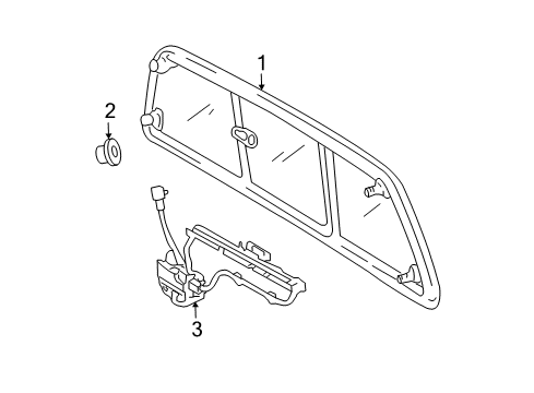 2001 Toyota Tundra Back Glass  Diagram 2 - Thumbnail