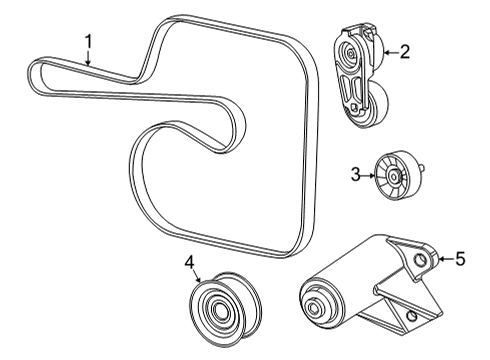 Belts & Pulleys SERPENTINE Diagram for 68452779AA