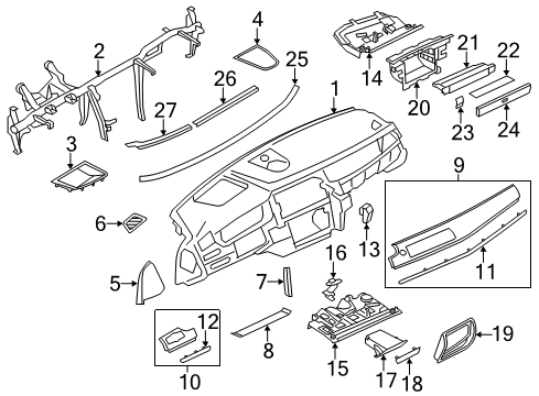2010 BMW 535i GT Instrument Panel Holder, Trim Panel, Footwell, Driver Diagram for 51459170417