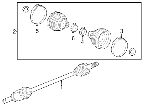 Axle Shaft - Rear Boot Kit Clamp Diagram for 42722009