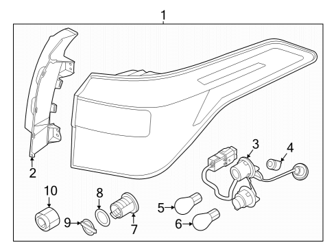 2022 Kia Seltos Combination Lamps Cover-Rr Comb Lamp, L Diagram for 92411Q5000