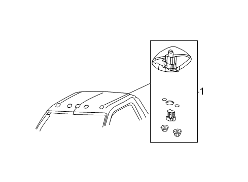 2000 Ford F-250 Super Duty Roof Lamps Roof Lamp Assembly Diagram for 6C3Z15442A