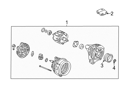 2005 Honda Pilot Alternator Alternator Assembly (Reman) Diagram for 06311RJA505RM