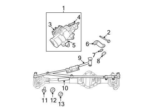 2004 Dodge Ram 3500 P/S Pump & Hoses, Steering Gear & Linkage Gear Kit-Power Steering Diagram for 68170214AB