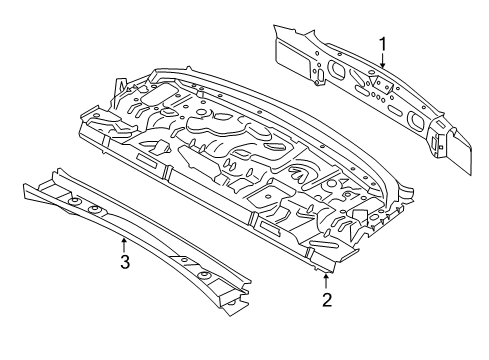 2015 BMW 228i xDrive Rear Body Rear Window Frame Bottom Part Diagram for 41107347292