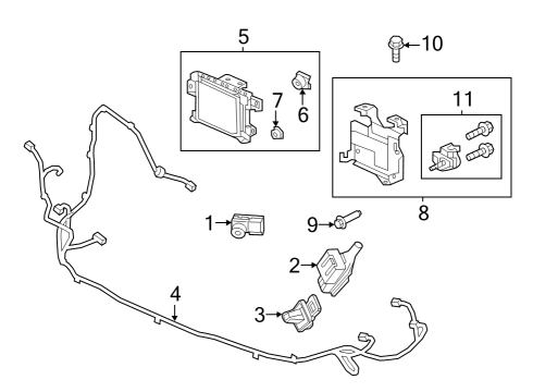 2022 Honda Passport Parking Aid BRACKET ASSY Diagram for 36801T6ZA11