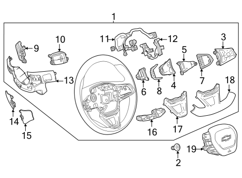 2022 Chevrolet Trailblazer Steering Column & Wheel, Steering Gear & Linkage Steering Wheel Mount Bolt Diagram for 11610164