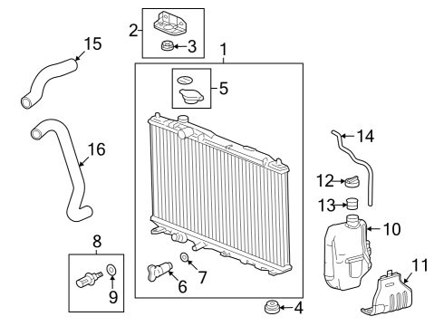 Powertrain Control BRKT, RESERVE TANK Diagram for 1911564AX00