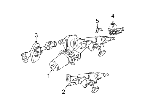 2007 Saturn Ion Steering Column & Wheel, Steering Gear & Linkage Steering Column Diagram for 19209137