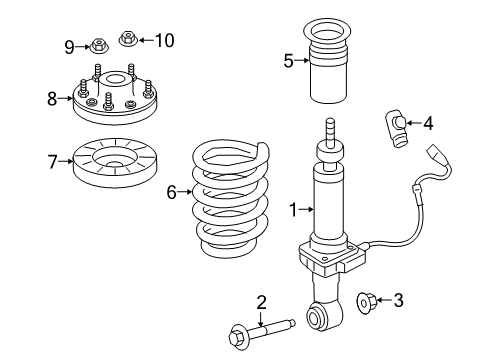 2017 Lincoln Navigator Shocks & Components - Rear Shock Bracket Diagram for FL1Z14A301A