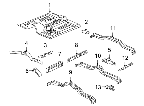 2004 Buick Rainier Floor Extension Asm-Rocker Inner Panel Front Diagram for 25839597