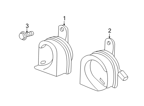 2011 Acura TSX Horn Horn Assembly (Low) Diagram for 38100TL0G11