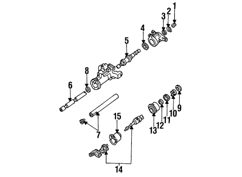 1991 Ford Explorer Shaft & Internal Components Upper Bearing Diagram for F23Z3517C