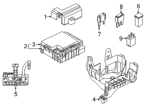 2021 Ford F-150 Fuse & Relay PANEL ASY - FUSE JUNCTION Diagram for ML3Z14A068P