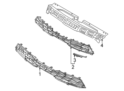 Grille & Components GARNISH-RADIATOR GRI Diagram for 86370M7500