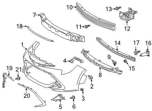 2019 Toyota Corolla Front Bumper Bumper Cover Diagram for 5211912994