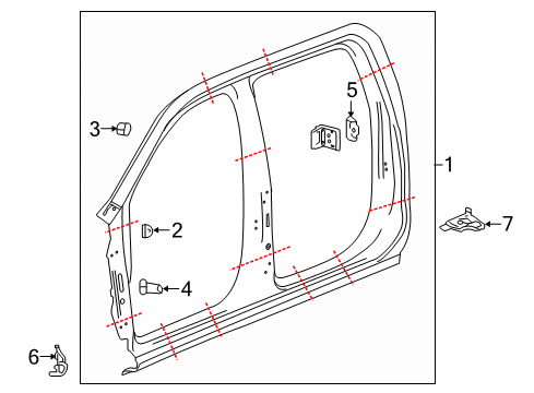 1986 Dodge Omni Uniside Uniside Assembly Diagram for 84652935