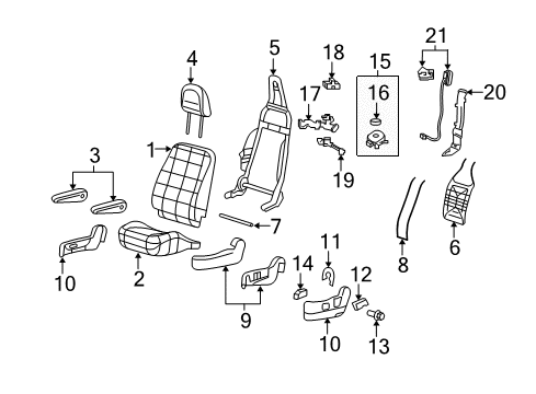 2004 Mercury Monterey Power Seats Filter Diagram for 2C5Z19E880AB