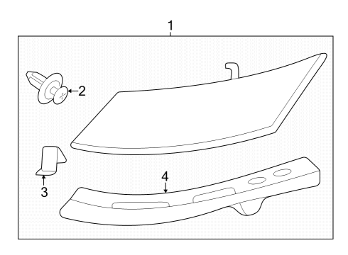 2022 Toyota Corolla Cross Exterior Trim - Pillars Pillar Trim Diagram for 601180A040