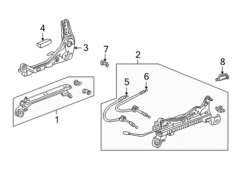 2002 Acura CL Tracks & Components Knob, Passenger Side Reclining (Graphite Black) Diagram for 81231S0XA00ZH