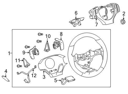 2020 Lexus GS350 Steering Column & Wheel, Steering Gear & Linkage Switch Assembly, Steering Diagram for 8425048431