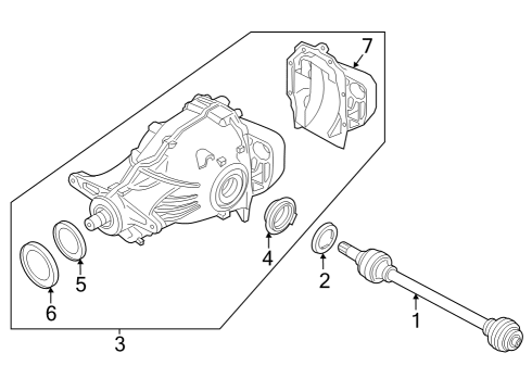Axle & Differential - Rear TRANSMISSION COVER Diagram for 33117953408