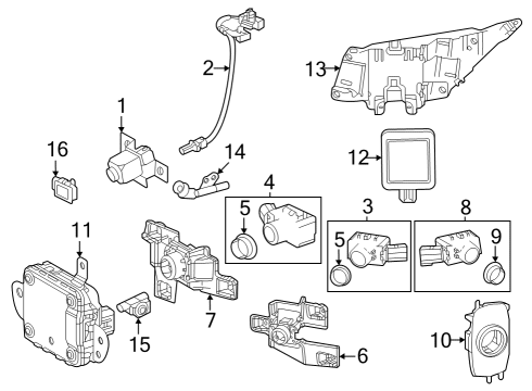 Cruise Control Park Sensor Seal Diagram for 8930552010