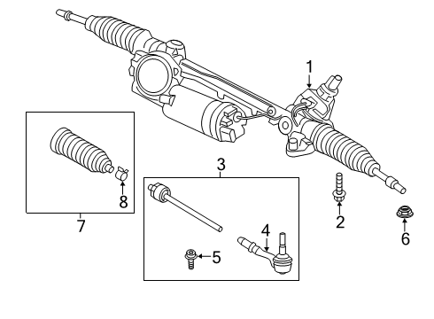2020 BMW X7 Steering Column & Wheel, Steering Gear & Linkage STEERING GEAR, ELECTRIC Diagram for 32105A3C142