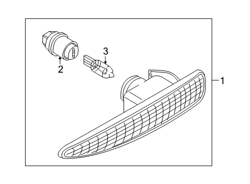 2005 BMW 745Li Side Repeater Lamps Addition. Turn Indicator Lamp, Right White Diagram for 63137164758