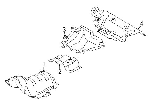 2022 Ford Escape Heat Shields SHIELD Diagram for LX6Z78114B06G