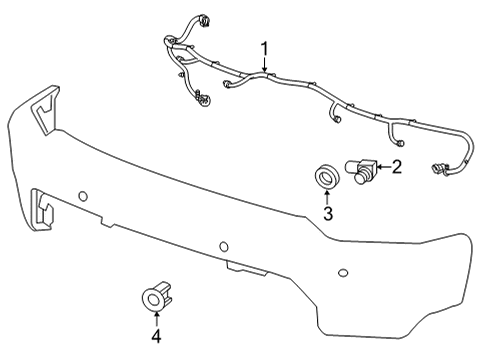 2021 GMC Sierra 2500 HD Parking Aid Harness Diagram for 84540583