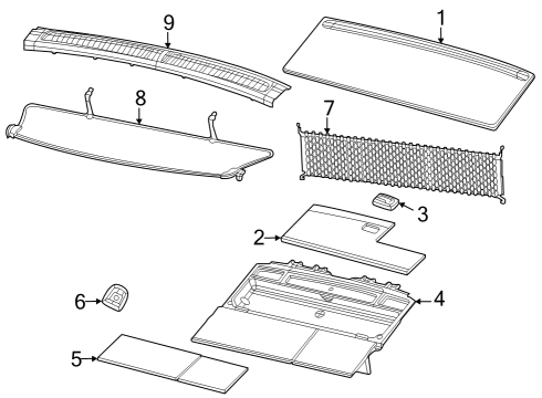 Interior Trim - Rear Body CARGO DOOR Diagram for 68582123AA