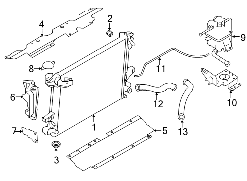 2017 Nissan Titan XD Radiator & Components Hose-Radiator, Lower Diagram for 21503EZ40A
