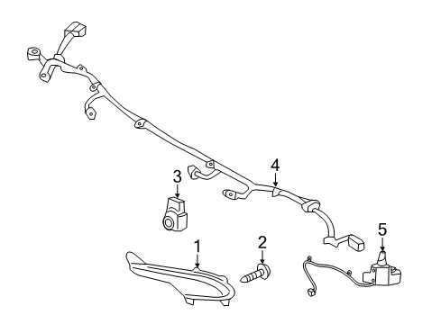 2018 Hyundai Santa Fe Sport Parking Aid Reflector/Reflex Assembly-Rear Lh Diagram for 924052W700