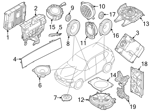 Sound System Tweeter High End Sound Sys. Diagram for 65132622773