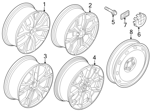 Wheels Disc Wheel, Light Alloy, Orbitgrey Diagram for 36108009759