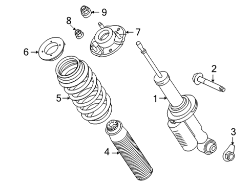 2022 Ford Bronco Struts & Components - Rear BUMPER Diagram for MB3Z5K570B