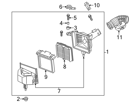 2019 Infiniti Q70L Filters Pipe Assembly Air Diagram for 165761MA0B