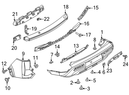Bumper & Components - Rear Clip Diagram for 626993JV0A