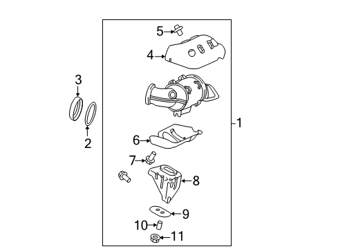 2013 Ford Explorer Exhaust Manifold Exhaust Manifold Diagram for AA5Z9431A