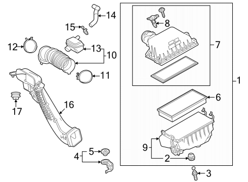 Powertrain Control CLEANER ASSY, AIR W Diagram for 1770025171