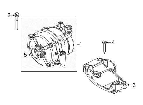2017 Ford F-350 Super Duty Alternator Alternator Diagram for HC3Z10346B